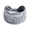 Faixa de Cabelo Colorida Retrô Europeia e Americana Castanha Padrão Paisley Edição Larga Headband Esportes Yoga Headwear Elástico Mulheres