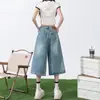 Pantalones Vaqueros Anchos Cropped Estilo Americano para Mujer 2026 Tendencia Versátil Nuevos de Verano Finos Adelgazantes de Pierna Recta para Mujer