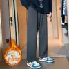 Roupas Masculinas Zhusu 2026 Novas Calças de Corte Reto Masculinas Outono Calças Longas Largas Esportivas Masculinas Calças Casuais Masculinas Calças de Moletom
