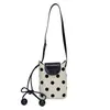 Bolsa de Axila Estilo Novo Verão 2026 Fresca e Simples com Design de Bolinhas, Bolsa de Ombro Patchwork, Bolsa Saco Única para o Dia a Dia