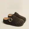 Gu Yun Otoño 2026 Pata de Gato Suela Gruesa Birkenstock Retro Punta Abierta Medias Pantuflas para Mujer Aumentador de Altura Mulas Dedo Gordo Zapatos Individuales