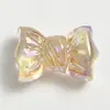 Gravata borboleta UV colorida de alta transparência, acessórios DIY feitos à mão com contas, contas soltas de acrílico, material de contas para pulseira