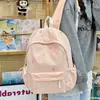 Nova mochila escolar para meninas, mochila com bordado de coração, grande capacidade, alto apelo estético, adequada para alunos do ensino fundamental, médio e médio