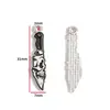 Accesorios para Joyería de Aleación con Goteo de Aceite DIY Colgantes de Mariposa Oscura Murciélago Pendientes Pendientes Pulsera Colgante W508