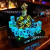 Porta Botellas de Vino Luminoso Base para Champagne Licor Display de Xo Pica Soporte Ktv Estante de Vino Láser Porta Botellas As de Picas