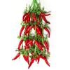 Brochetas de Fruta de Espuma Simulada Manzana Pimiento Decoración de Restaurante de Campo Estilo Pastoral Accesorios para Disparos Fruta Falsa Colgante