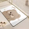 Tapete de Pé Antiderrapante de Lama Diatomácea Estilo Simples Banheiro Fácil de Limpar Tapete de Pé Estilo Ins Resistente à Sujeira Absorvente de Água Tapete de Chão para Porta de Banheiro