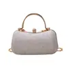 Bolsa feminina com design de nicho simples e moderno, nova moda Verão 2023, bolsa transversal com textura estilo western, bolsa de mão com corrente