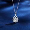 Nuevo Collar de Diamantes Gotas de Agua Simple Nicho Lujo Ligero Plata s925 Elegante Joker Regalo Novia Joyería al Por Mayor