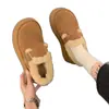 Botas de nieve para mujer con suela gruesa y forro de felpa, nueva colección de invierno 2026, botas cómodas y cálidas sin cordones, zapatos de algodón para mujer estilo Birkenstock
