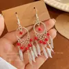 Brincos Boêmios com Franjas, Brincos Longos de Pena Estilo Étnico, Novo Estilo Popular, Brincos de Grife da Moda da Internet