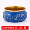 Adorno de Cornucopia Pintado en Latón Esmalte Rojo Cornucopia de los Ocho Tesoros Azul Pintado Cornucopia de las Ocho Bendiciones Artesanía al por Mayor