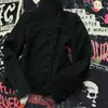 Camiseta de manga corta para mujer estilo americano, con corona de calavera con diamantes de imitación, picante, corte ajustado, corta, que deja ver el ombligo, subcultura niche, hombro derecho