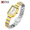 Reloj de Mujer de Comercio Exterior de la Marca Ofns Nicho Retro Tres Agujas Reloj de Cuarzo Resistente al Agua Estilo Ins para Niñas Combinable Reloj de Mujer
