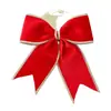 Fita de veludo nova de Natal transfronteiriça com acabamento dourado, decorações de laços grandes, médias e pequenas para árvores de Natal, guirlandas festivas de lareira e enfeites para pendurar