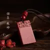 Coleção de Pingentes Naturais de Cinábrio e Areia Roxo-Dourada, Colares de Casal do Ano Zodiacal, Atacado e Dropshipping de Joias e Presentes de Feira Livre