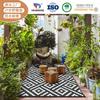 Equipo de Estilo Camping Personalizado Alfombra para RV Tejida con Tubo de PP Anti-Envejecimiento y a Prueba de Humedad Alfombra para Exterior para Jardín Patio Césped