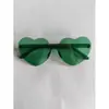 2817 Gafas de Sol de Moda con Forma de Corazón, Gafas de Sol con Forma de Corazón, Gafas sin Montura de Una Sola Pieza Tendencia Europea y Americana