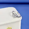 Anillo de plata de ley s925 con diseño de trébol de cuatro hojas con ranura para piedra de 4 mm, engaste de corazón para diamante, incrustación DIY para piedras preciosas de colores y accesorios de engaste para anillos de jade