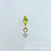 Brinco Pingente G23 Titânio Liga de Titânio Astmf-136 Zircônia Redonda Única Marquise Piercing Labial Stud de Titânio com Rosca Interna