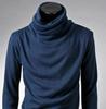 Comercio Exterior Nuevo Estilo Coreano de Moda para Hombre Diseño de Cuello Giratorio Apilable Cuello Alto Camisa Base Camiseta de Manga Larga para Hombre