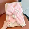 Cachecol de pelúcia infantil para bebês, aquecedor de pescoço de pelúcia para meninas outono e inverno, cachecol de pelúcia espesso de inverno para bebês e crianças