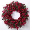 Corona de Navidad Corona de Frutas Rojas Corona Popular de Amazon Venta Caliente Transfronteriza Decoración Festiva Corona para Centro Comercial Hotel