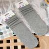 Meias Femininas Outono e Inverno Masculinas e Femininas Meias Finas para Empilhar Estilo Japonês Meias Femininas Absorventes de Suor Respiráveis Meias de Comprimento Médio Meias de Empilhar Listradas