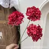 3 Flores Artificiales de Hortensia Francesa Base Guía de Camino de Boda Decoración Exterior para el Hogar Accesorios de Fotografía