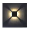 Lámpara de pared cuadrada de cuatro caras LED, lámpara de pie de pared, lámpara de pared para pasillo y pasillo, lámpara decorativa de 1W/3W