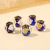 Han Yu borde lámina de oro lámina de plata dos cuentas vidriadas doradas collar pulsera DIY accesorios de cuentas joyería al por mayor