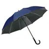 Paraguas de Mango Largo, Ampliado y Engrosado, Paraguas Grande con Recubrimiento Negro para el Sol, Mango Curvo Automático, Doble Uso para Sol y Lluvia, Logo Personalizable