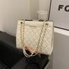Bolsa de corrente Diamond Plaid para mulheres 2024 primavera nova bolsa mensageiro de grande capacidade Bolsa feminina moda feminina all-match bolsa de ombro