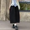 Falda de Mujer Estilo Ropa de Trabajo Primavera/Verano con un Diseño Único, Secado Rápido, Cintura Alta, Cubre Cadera, Adelgazante, Falda Midi de Línea A, Estampado Floral