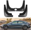Adecuado para Tesla Model 3 guardabarros de coche guardabarros de goma suave guardabarros de rueda trasera accesorios