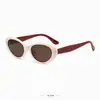 2025 Nueva Moda Otoño e Invierno Ankora Rojo Ojo de Gato Crema de Coco Espejos de Coco Cara Cuadrada Adelgazantes Gafas de Sol Gafas de Sol