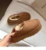 Zapatos Birkenstock de mujer con suela gruesa, botas de nieve cálidas con forro de felpa, nuevos mocasines retro de invierno 2026 sin cordones, zapatos de algodón
