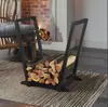 Soporte para quemar al aire libre herramienta para chimenea estante para leña estante para apilar leña estante organizador de almacenamiento estante de almacenamiento interior