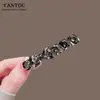 Presilha de cabelo de cristal para penteado de alta qualidade, presilha lateral, nova presilha para franja da Coreia do Sul, presilha bico de pato para mulheres