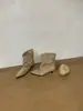 Primeiro Encontro Botas de Cano Curto Femininas Ji 2026 Novo Estilo Versátil Camurça Botas Western da Moda