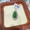 Pingente Ruyi verde brilhante de Jadeíta A natural para mulheres, acessório da moda, pingente decorativo versátil para DIY