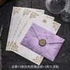 Set de papel de carta con letras doradas en relieve, vintage y sofisticado, engrosado, cartas de amor románticas escritas a mano, invitaciones selladas con cera