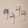 Pantuflas de Colores Caramelo con Lentejuelas para Mujer, Estilo Europeo y Americano Simple, para Interiores del Hogar, para Todas las Estaciones, de Algodón y Lino