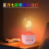 Estrella y Luna Atmósfera Colorida Lámpara de Mesa Pequeña Creativa Lámpara de Atmósfera Adorno de Mesita de Noche para Dormitorio Luz Nocturna Decorativa Regalo Regalo