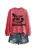 Você não pode me assustar Amazon eBay site independente moletom feminino da moda e único para outono e inverno para comércio exterior