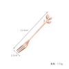 Garfo Colher de Sorvete de Sobremesa Dourado Colher Folha Colher de Mistura Aço Inoxidável Doméstico conjunto Garfo para Café Mel Frutas