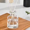 Botella Redonda de Aromaterapia para Dormitorio y Sala de Estar, Botella de Vidrio Vacía, Botella de Fragancia de Ratán sin Fuego 100ml, Panza Grande Negro Mate