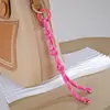 Bolsa con Nudo de Botón de Moda Creativa Colgante Nicho Versátil Accesorio de Bolsa de Cuerda de Nylon Tejida a Mano Colgante para Teléfono