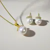 Pendientes Simples de Reina de Hielo Pendientes de Perla Pendientes de Perla Bei Bei Bei Redondos Luz Fuerte Suministro en Vivo Venta al por Mayor