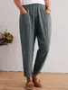 Pantalones Casuales de Imitación Algodón Lino para Mujer 2026 Verano Nuevo Pantalones Harem de Cintura Media Elásticos Adelgazantes Pantalones Cortos Venta al por Mayor Transfronteriza